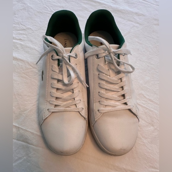 Lacoste🐊 Mens Carnaby Pro White Leather Sneakers Size 9.5